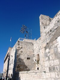 Betlém - masivní křižácký chrám Narození Páně