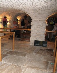 Podzemí pevnosti Antonia se známou dlažbou (lisosthraton)