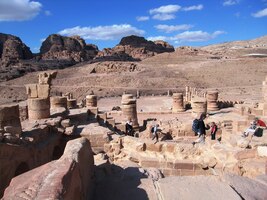 Pohled z chrámu na protější byzantské návrší