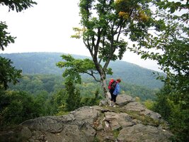na poslední skalnín vyhlídce pohoří