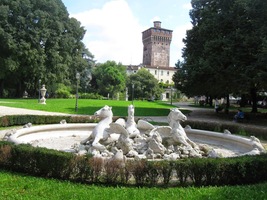 v opozici nádherného parku