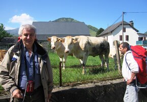 Vlevo Zdeněk, vpravo náš první francouzský "spolupoutník"