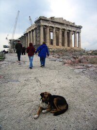 Nahoře nás uvítal jednohlavý Kerberos