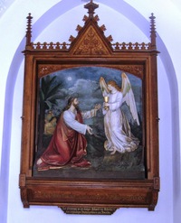 Toto je oltářní obraz v dolním kostelíku