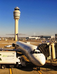 k mezipřistání v Atlantě