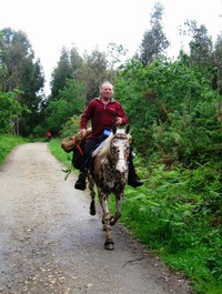 a pak potkali poutníka na koni