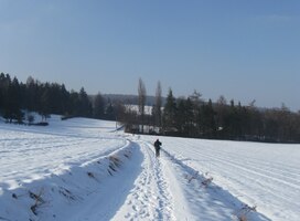 a chřupal nám pod nohama