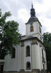 a kostel sv.Vavřince v opozici
