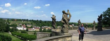 na rampě zámku Kuks