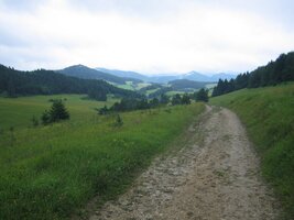 Cesta k Súlovským skalám - pohled zpět na Strážovské vrchy