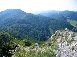 Výhled z vrcholku Vápeče