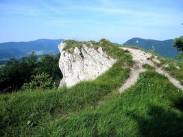 Výstup na Vápeč, horní partie