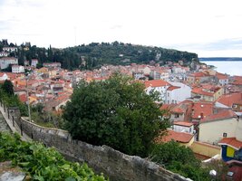 Z vyhlídkové rampy u katedrály je vidět město