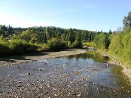 Tady jsme už ovšem v polských Biesczadech nad říčkou Wetlinka