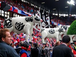 byly tu makety švýcarských krav