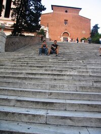 Schody k nejstaršímu křesť. kostelu světa Santa Maria in Aracoelli