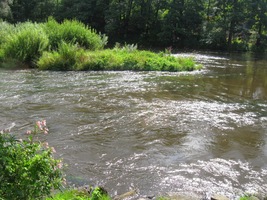 Řeka se tu tváří přívětivě,