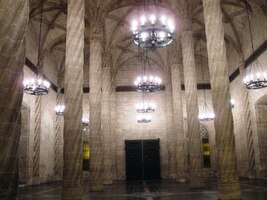 (její aula večer připomíná taneční sál)