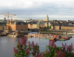 na Stockholm v podvečernm slunci