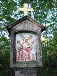 Nedaleko hranice je tato křížová cesta