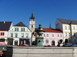 odkud míříme do centra ke kostelu