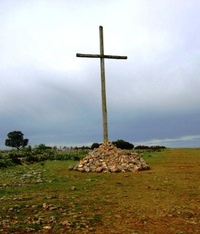 Toto je kříž na hoře Monte de Rebollar ve výši 1078 m