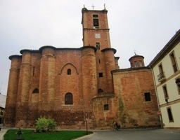 ale mohutný klášter Monasterio Santa Maria de Real z r.1045