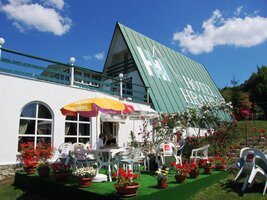 Tady jsme v letovisku Hrabina pod přehradou Bukovec