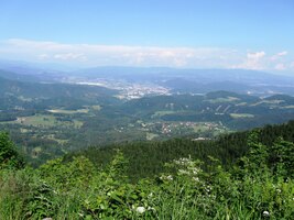 Nad ním je kopec Skalka s široširými výhledy