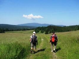 vstříc polanám na hřebeni Veporských vrchů