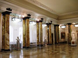 skla, mramoru a soch