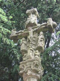 Ráno jdeme kolem poutního kříže