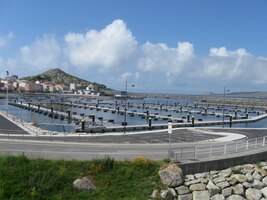 Stojí nad přístavem rybářských bárek