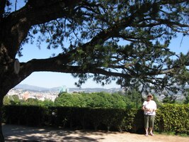 i na město Vigo pod námi