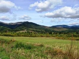 na Nízké Tatry nad chatou Vršky