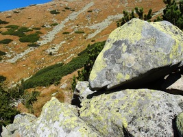 s častými balvany a suťovisky v cestě