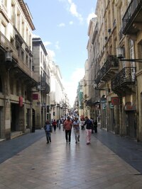 pěší zónu Rue Sainte Catherine ve starém městě