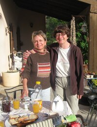 Paní domu nám nachystala bohatou snídani