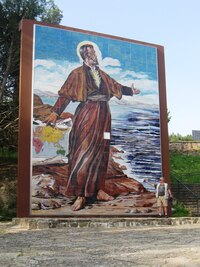 Tady jsem já malý se svým velkým svatým patronem