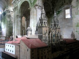 A v chrámu mají maketu katedrály z Compostely