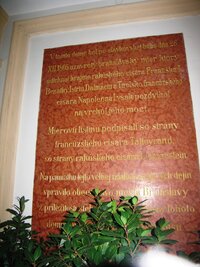 Zde podepsali poražení císařové s vítězným Napoleonem Slavkovský mír