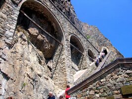 Sumela - schodiště ke klášteru na nebesích