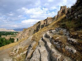 Nepřístupný svah pod urartskou pevností