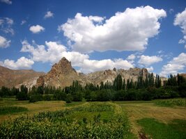Horstva nad kaňonem řeky Tortum