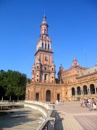 Grandiózní oblouk stavby výstaviště z r.1929