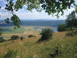 Louky nad Hrhovem klesaly příkrým svahem