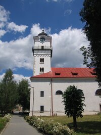 Jsme u kostela ve Spišském Podhradí