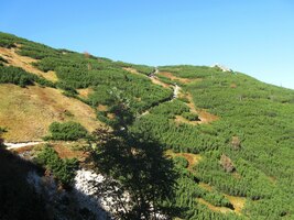 Sestup z hřebene byl zpočátku příjemný,