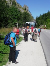 A tady už my na startu túry ve Vrátnej doline