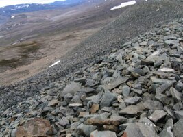 Sestup po tomto terénu byl vskutku hororový